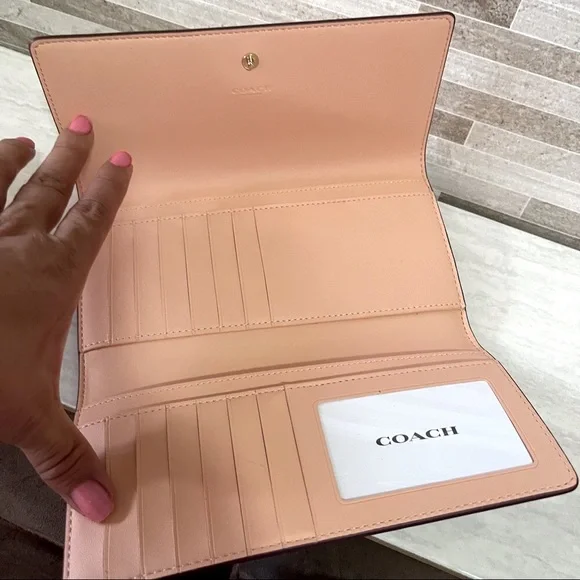 - Coach Slim Trifold Wallet In Signature Canvas
